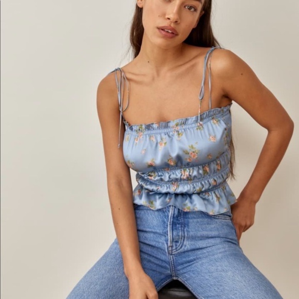 Reformation Viviana Silk Top (Cora)